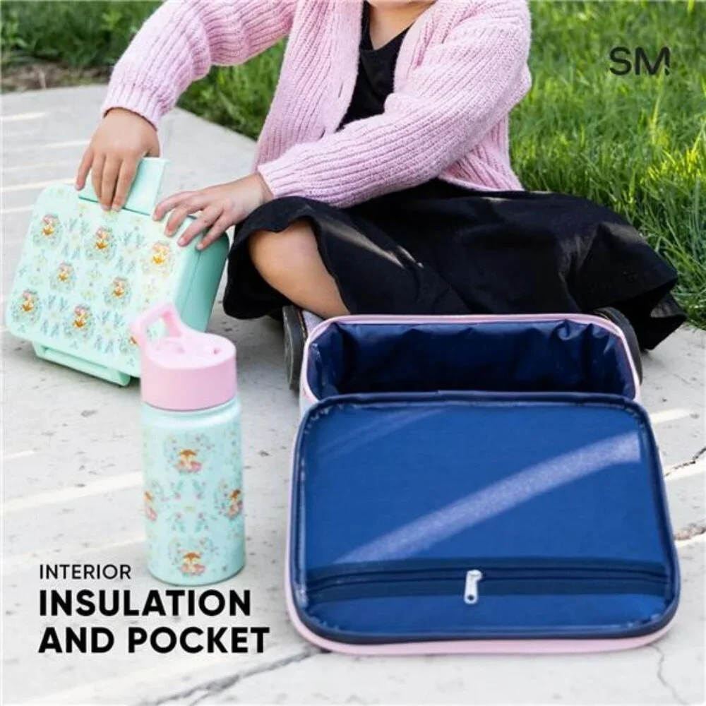 Kids Insulated Lunch Bag Reusable School Lunch Box with Pockets for Boys Girls
